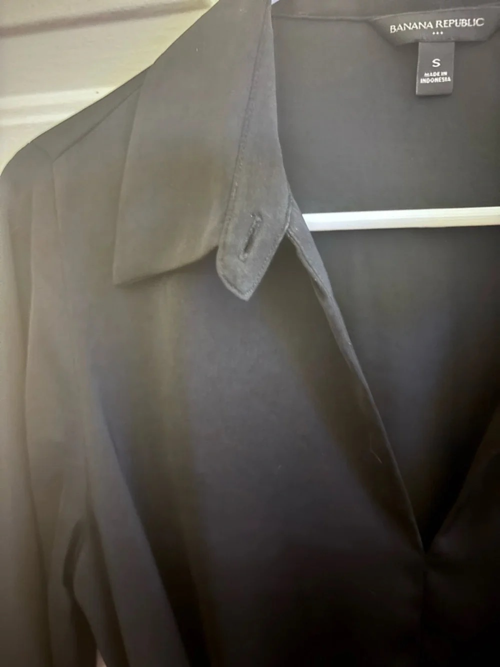 Banana Republic Black Long-Sleeve Wrap Dress - Picture 6 of 7